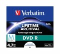 Verbatim M-DISC DVDR 4.7GB M-DISC DVDR 4.7GB INKJET PRINTABLE 5er