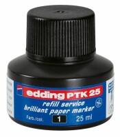 EDDING Tinte 25ml PTK-25-1 schwarz, Kein Rückgaberecht