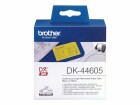 Brother Etiketten DK Tape DK-44605 scwarz/gelb Papier