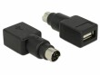 DeLock USB-Adapter PS/2 Stecker - USB-A Buchse, USB Standard