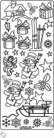 URSUS     URSUS Kreativ Sticker 59110064 Weihnachten silber, Kein