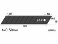 NT Cutter Ersatzklinge BL-12P 18 mm, Schwarz, 10 Stück, Detailfarbe