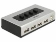 DeLock Switchbox USB 2.0, 4 Port, Bedienungsart: Tasten, Anzahl