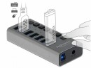 DeLock USB-Hub 63669 USB 3.0 - 7x Type-A, Stromversorgung