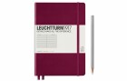 Leuchtturm Notizbuch Medium A5, Liniert, 2-teilig, Port Rot