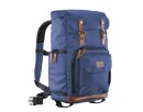 Mantona Fotorucksack Luis Retro Blau, Tragemöglichkeit: Rucksack