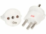 Max Hauri Fixadapter Schuko ? Typ 23 Weiss, Detailfarbe: Weiss