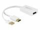 DeLock Adapter HDMI ? DisplayPort Weiss, 4K, USB-Strom, Kabeltyp