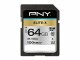 PNY SDXC-Karte Elite-X UHS-I U3 64 GB, Speicherkartentyp