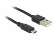 DeLock USB2.0 Kabel, A - Micro B, 1.5m LED