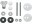 diaqua® Befestigungsset für Toilettensitz Lyon, Relief, Brillant, Breite: 0 cm, Länge: 0 cm, Detailfarbe: Silber, Weiss, Schwarz