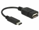 DeLock USB2.0 Adapterkabel, A - C, 15cm, SW