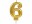 Amscan Zahlenkerze Nummer 6, 1 Stück, Detailfarbe: Gold, Packungsgrösse: 1 Stück, Motiv: Zahlen, Anlass: Geburtstag