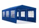 Gartenpavillon 3 x 9 m blau inkl. 8 Seitenwände