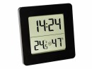 TFA Dostmann Thermo-/Hygrometer Digital Schwarz, Detailfarbe: Schwarz