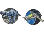 Schneiders Badges AlienDino + Starfighter 2 Stück, Nachhaltige