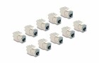 DeLock Keystone-Modul RJ45 zu LSA Cat.6A Grau, 10 Stück