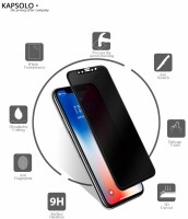 KAPSOLO Privacy Schutzglas KAP30293 Apple iPhone 8 Plus, Kein