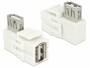 DeLock Keystone-Modul USB2.0, A - A 90° gewinkelt, Weiss