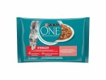 Purina ONE Nassfutter STERILCAT in Sauce Lachs/Karotten, 4 x 85g