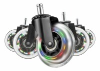 DELTACO RGB Casters,Wheels,5-pack GAM-141 for Gaming Chairs, Kein