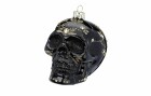 INGES CHRISTMAS DECOR Weihnachtskugel Totenkopf 9 cm, 2 Stück, Schwarz glanz