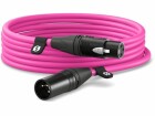 Rode XLR-Kabel XLRm-XLRf 6 m, Rosa, Länge: 6 m