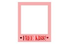 Partydeco Hochzeitsaccessoire Free Kiss 50 x 59.5 cm, Pink