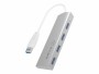 RaidSonic ICY BOX USB-Hub IB-AC6401, Stromversorgung: USB, Anzahl