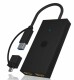 ICY BOX   Mobiler USB-Dual HDMI Splitter - IB-SPL102 USB 3.2 Type-A / C