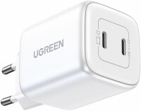 UGREEN USB C Wallcharger Nexode 15327 Dual,45WPD,GaN,White, Kein