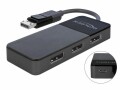 DeLock 3-Port Signalsplitter Displayport, 4K/60Hz unterstützt