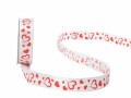 Spyk Geschenkband Herzen 25 mm x 25 m, Rot/Weiss