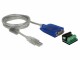 DeLock - Adapter USB Type-A to Serial RS-422/485 DB9 with surge protection 600 W and extended temperature range