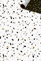 STEWO Geschenkpapier Terrazzo 2528648080 70x150cm gold, Dieses