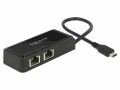 DeLock Netzwerk-Adapter USB-C - 2xRJ-45