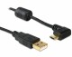 DeLock Delock 1m USB2.0 A-MicroB Kabel gewinkelt schwarz,