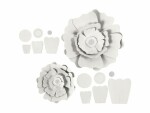 Creativ Company Blumen 15 + 25 cm 2 Stück, Weiss