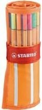 STABILO Fineliner point 88, 30er Rollerset, orange/wei