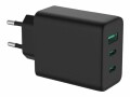Value USB Charger, 3 Port, 65W GaN, 2x C + 1x A