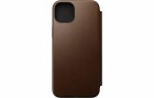 Nomad Book Cover Modern Leather Folio iPhone 15 Plus