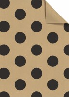 STEWO Geschenkpapier Ting Dots 2514979070 schwarz 100x70cm