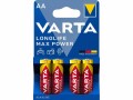 Varta Batterie Longlife Max Power AA 4 Stück, Batterietyp