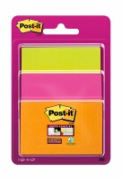 POST-IT Super Sticky Notes 3432SS3PO multicolor 3 Stück, Kein