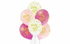 Belbal Luftballon Baby Girl Dots Rosa/Weiss, Ø 30 cm