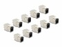 DeLock Keystone-Modul RJ45 zu LSA Cat.6A Schwarz, 10 Stück