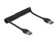 DeLock - USB 3.0 Coiled Cable Type-A male to Type-A male