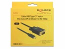 DeLock USB-C - VGA Kabel, 2m, schwarz Typ