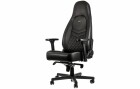 noblechairs Gaming-Stuhl ICON Echtleder Schwarz, Lenkradhalterung