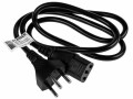 FURBER.power Netzkabel C13-T12 1.0 m Schwarz, Anzahl Leiter: 3